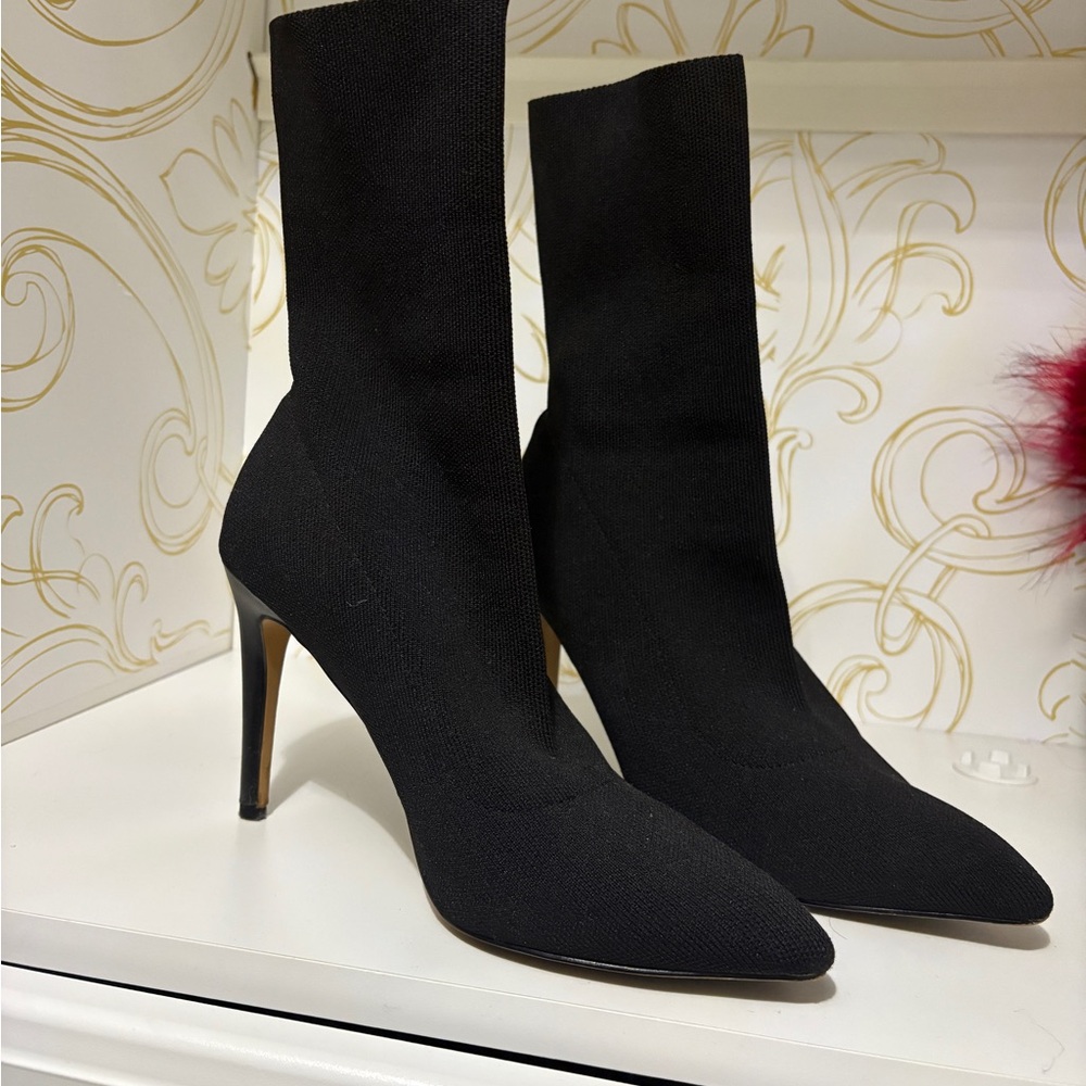 Express Sock Heel Boots
